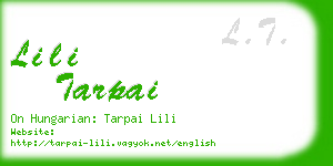 lili tarpai business card